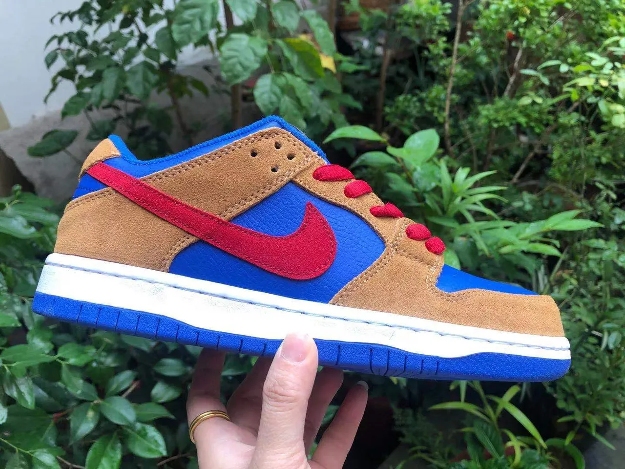 Nike SB Dunk Low Bleu Marron Rouge Chaussures de Skateboard 8