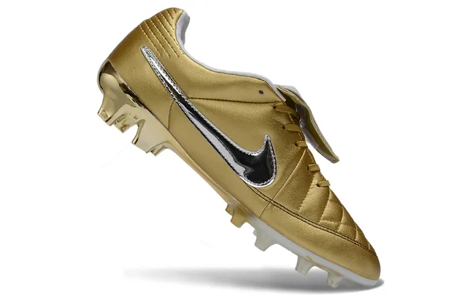 Nike Tiempo Legend Dourado Metálico Solo Firme Sapatos de futebol 2