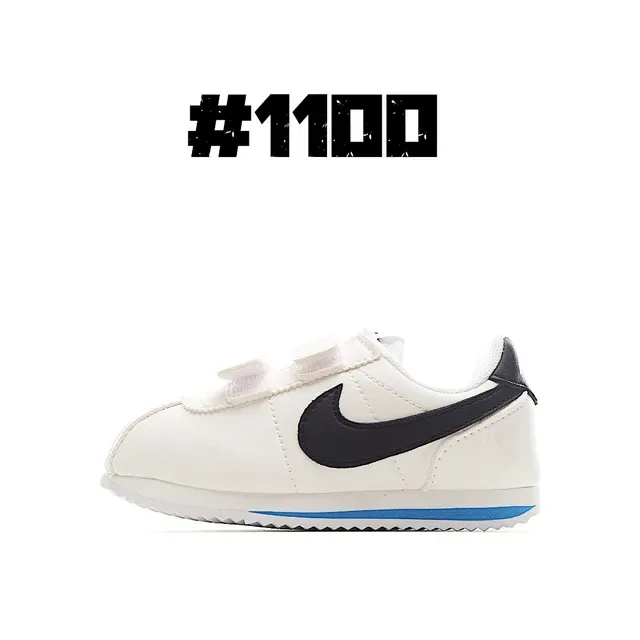 Nike White Black Low-Top Velcro Strap Lifestyle Sneakers 11