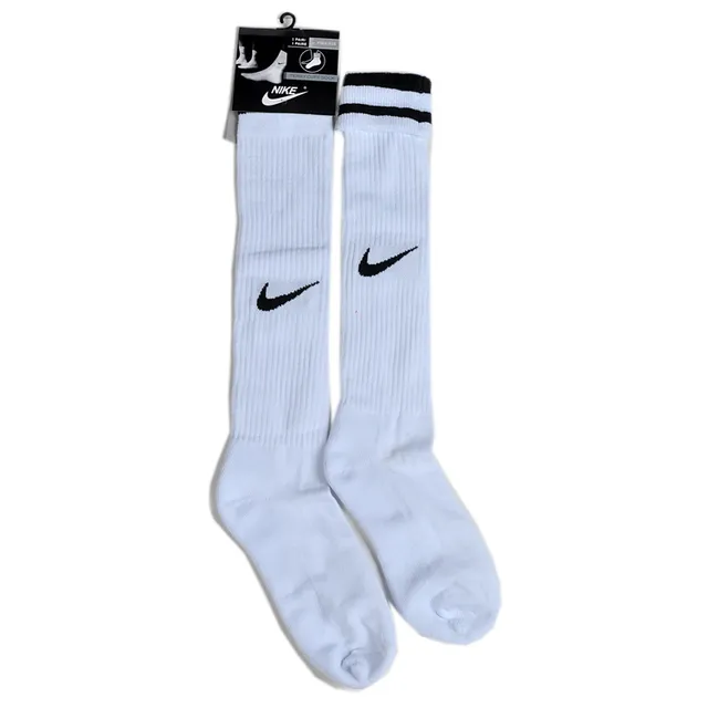 Nike blanco azul hasta la rodilla con ribete elástico calcetines 5