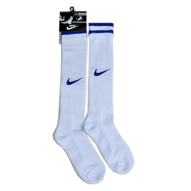 Nike blanco azul hasta la rodilla con ribete elástico calcetines 7