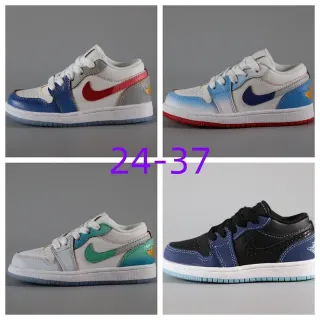 Nike أبيض وأزرق Low-Top Multi-Panel جلد/صناعي بناء أسلوب حياة أحذية رياضية