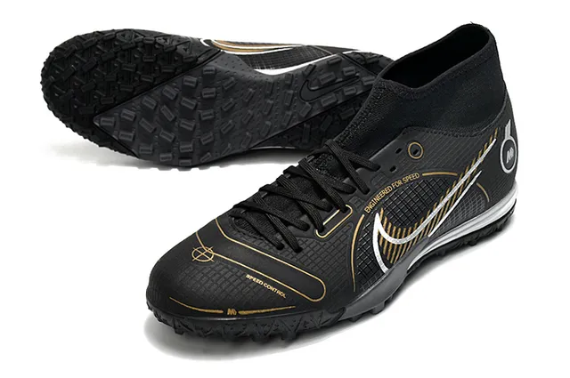Nike White Blue Sock-Fit Collar Asymmetrical Lacing Turf Soccer Shoes 17