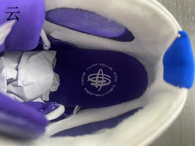 Nike White Purple High-Top Patterned Upper Basketball Shoes 10