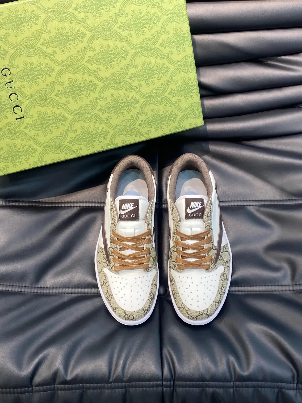 Nike x Gucci Air Force 1 Low GG Monogram Sneakers Lifestyle 2