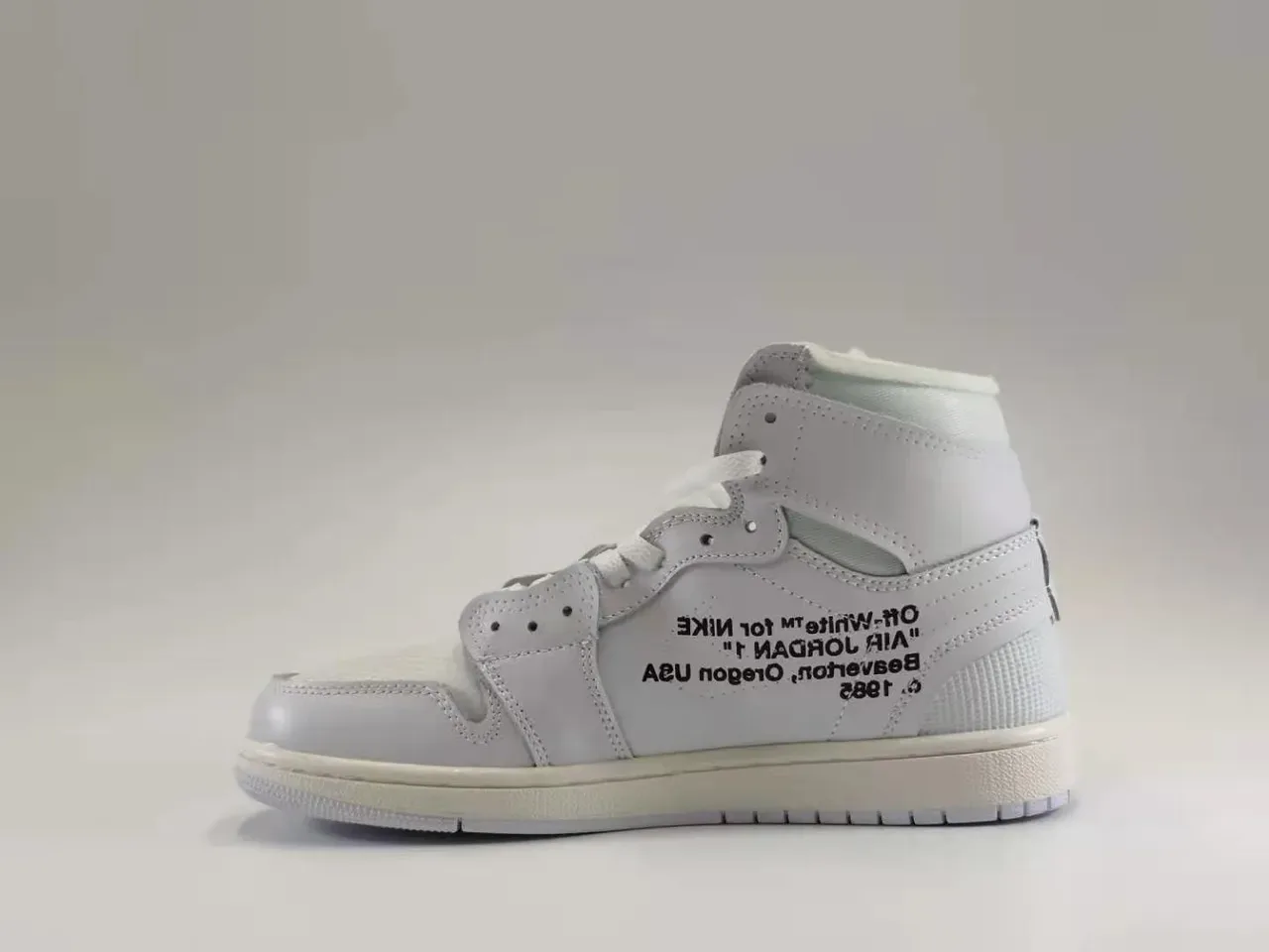 Nike x Off-White Air Jordan 1 'The Ten' Light Gray Basketball Shoes 2