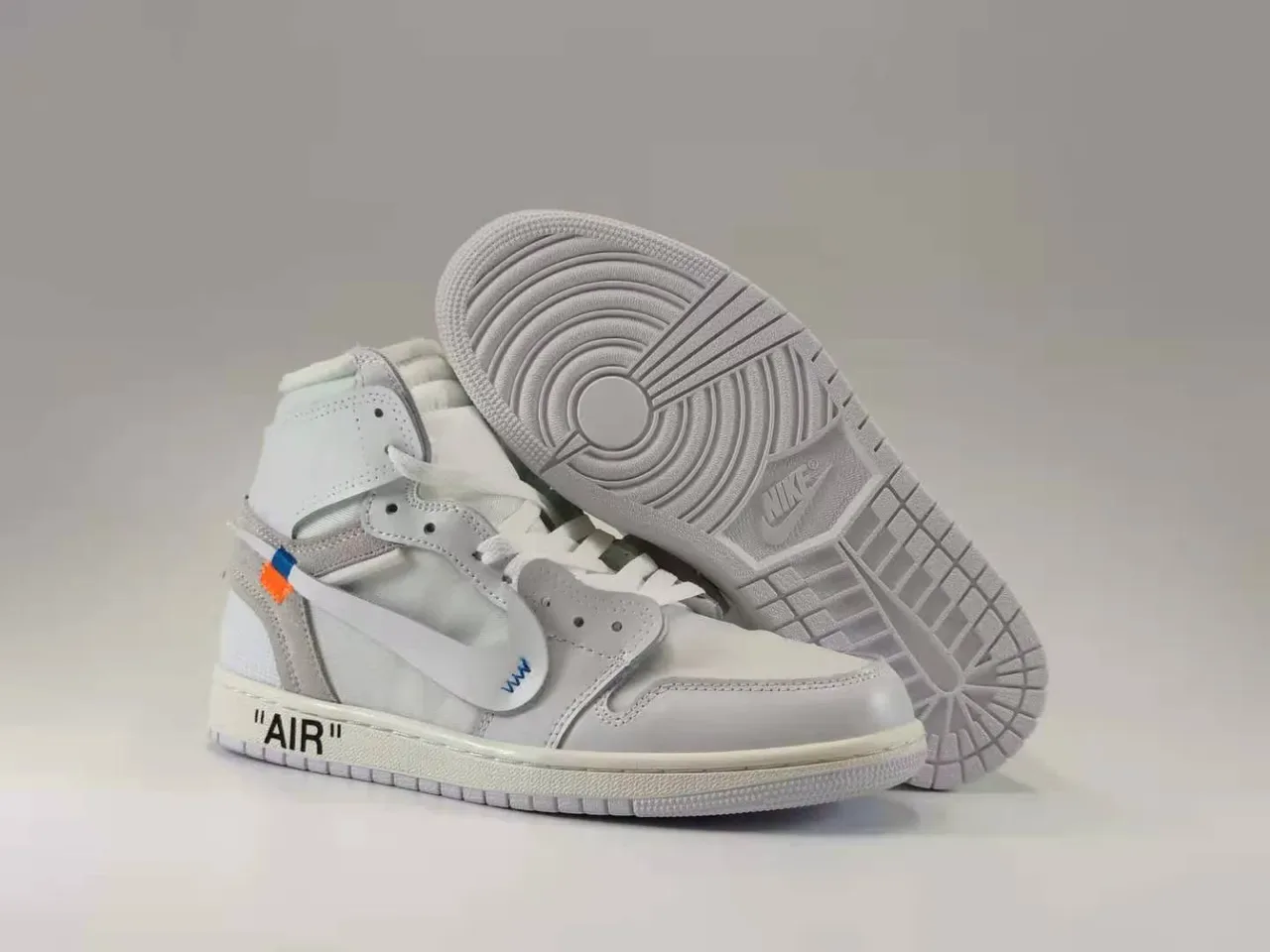 Nike x Off-White Air Jordan 1 'The Ten' Light Gray Basketball Shoes 3