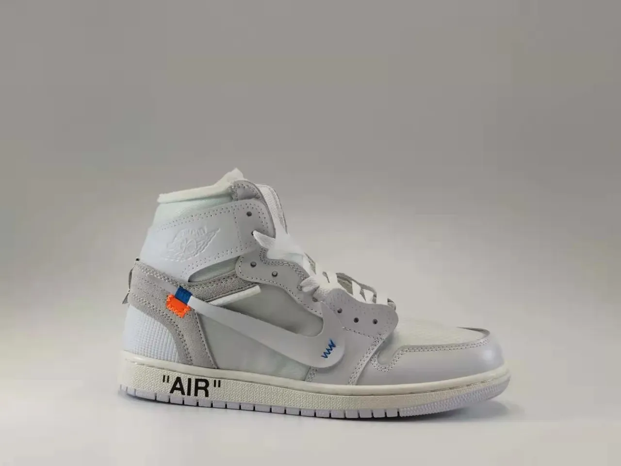 Nike x Off-White Air Jordan 1 'The Ten' Light Gray Basketball Shoes 4