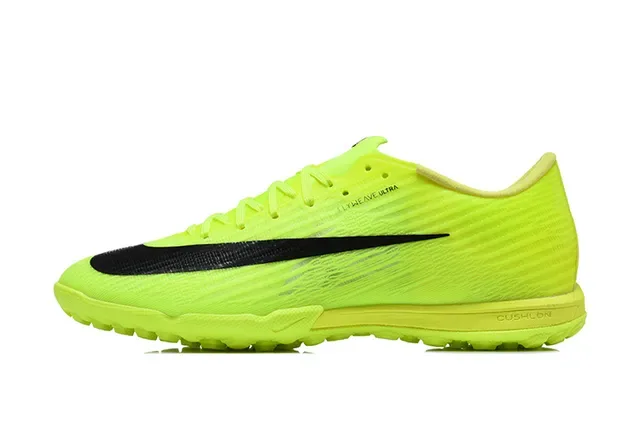 Nike Zapatillas de fútbol turf amarillo negro low-cut upper sintético flyweave 6