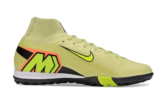 Nike Jaune Vert Flyknit Upper High-Cut Collar Turf Chaussures de football 5