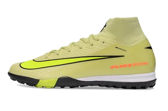 Nike Jaune Vert Flyknit Upper High-Cut Collar Turf Chaussures de football 6