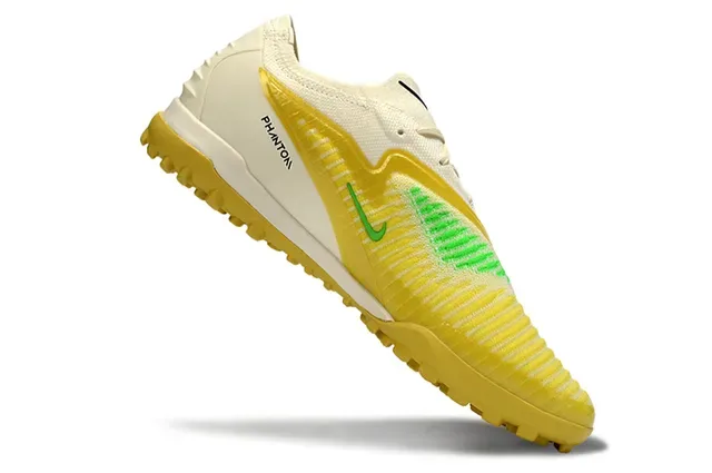 Nike হলুদ সবুজ Gripknit Upper Ribbed Midfoot Cage Turf ফুটবল জুতা 2