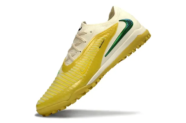 Nike হলুদ সবুজ Gripknit Upper Ribbed Midfoot Cage Turf ফুটবল জুতা 3