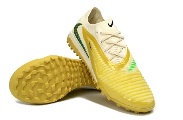 Nike হলুদ সবুজ Gripknit Upper Ribbed Midfoot Cage Turf ফুটবল জুতা 4