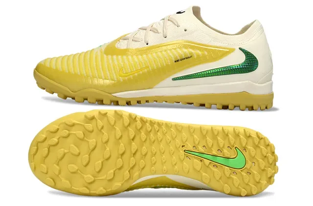 Nike হলুদ সবুজ Gripknit Upper Ribbed Midfoot Cage Turf ফুটবল জুতা 6