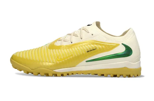 Nike হলুদ সবুজ Gripknit Upper Ribbed Midfoot Cage Turf ফুটবল জুতা 7