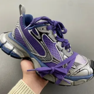 Nike Zoom 2K Purple Silver Layered Synthetic Cage Mesh Upper Chunky Sneakers