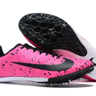 Nike Zoom Rival S Rosa Speckle Spike de pista Tênis de corrida