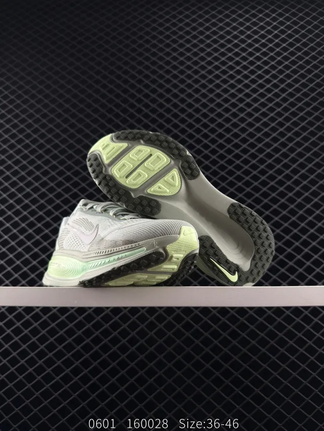 Nike ZoomX Gray Green Engineered Mesh Upper Thick Midsole Running Shoes 2