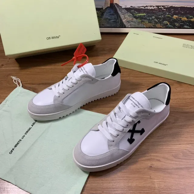 Off-White Arrow Sneaker White Gray Black Lifestyle Sneakers 8