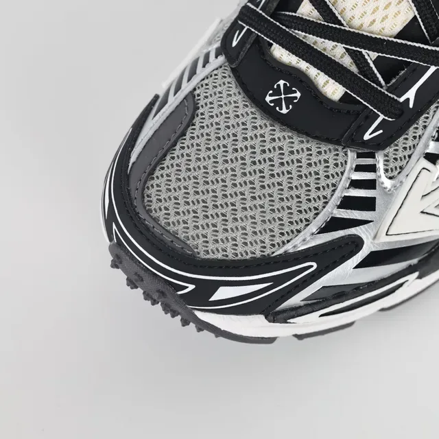 Off-White Black Sole Angular Cage Overlay Chunky Sneakers 5