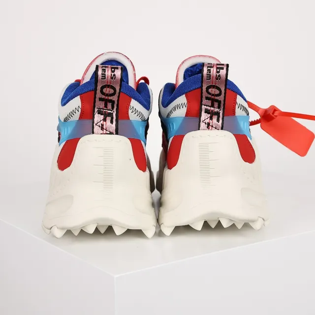 Off-White ODSY-1000 लाल सफेद नीला चंकी स्नीकर 7