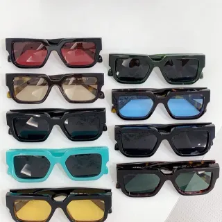 Off-White OER1146 Geometric Rectangular Cutout Bridge Sunglasses