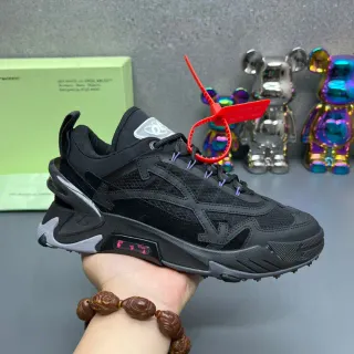 Off-White Runner Black Gray Chunky Sneakers