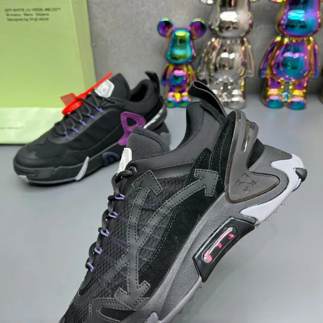 Off-White Runner 黑灰厚底运动鞋 5