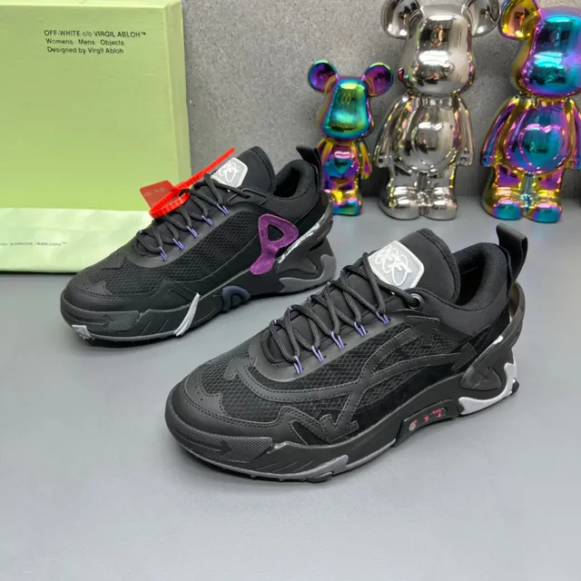 Off-White Runner 黑灰厚底运动鞋 8