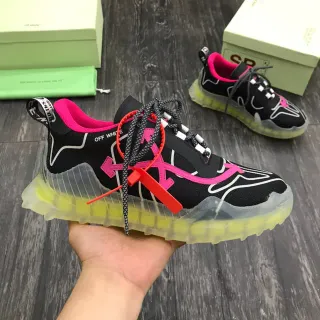 Off-White Runner Black Pink Neon Yellow Chunky Sneakers