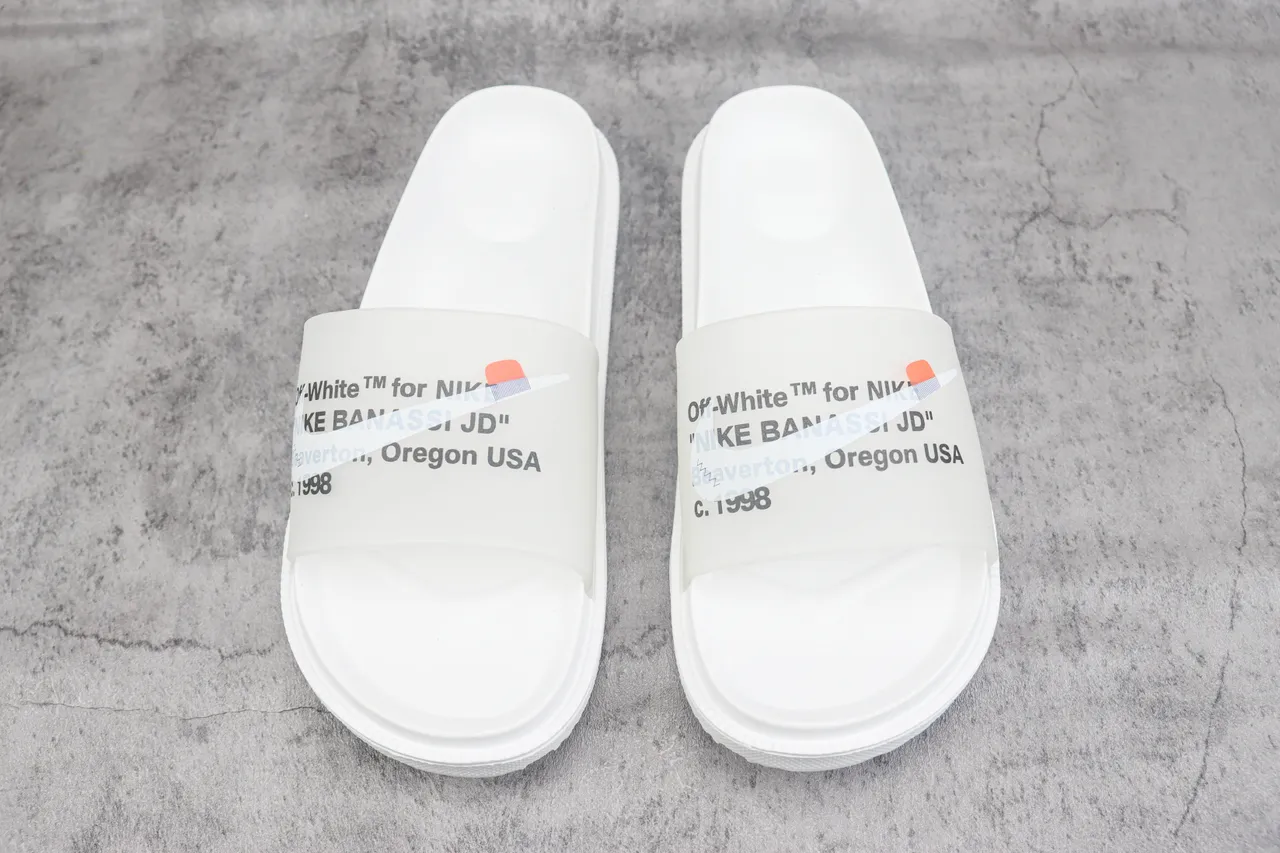 Off-White 白色半透明鞋带拖鞋 2