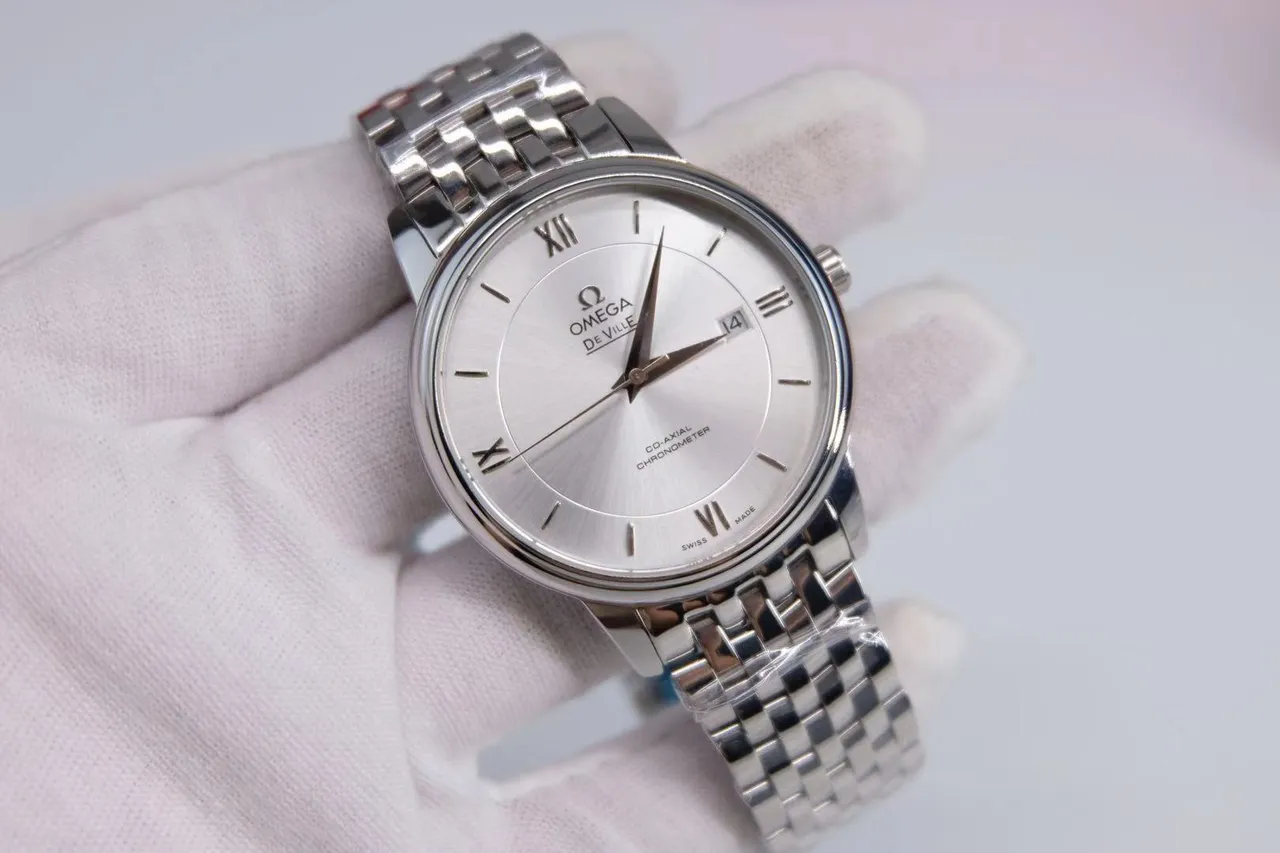 Omega De Ville Co-Axial Chronometer Silver Dial Mechanical Watch 2