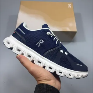 On Cloud Navy Blue Mesh Lifestyle Sneakers