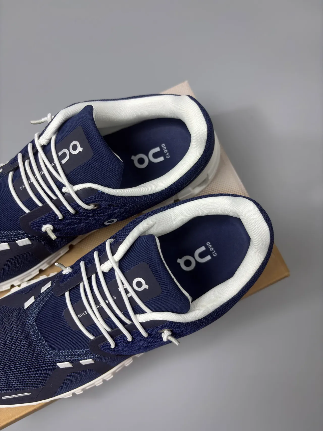 On Cloud Azul Marino Malla Estilo de Vida Zapatillas 8
