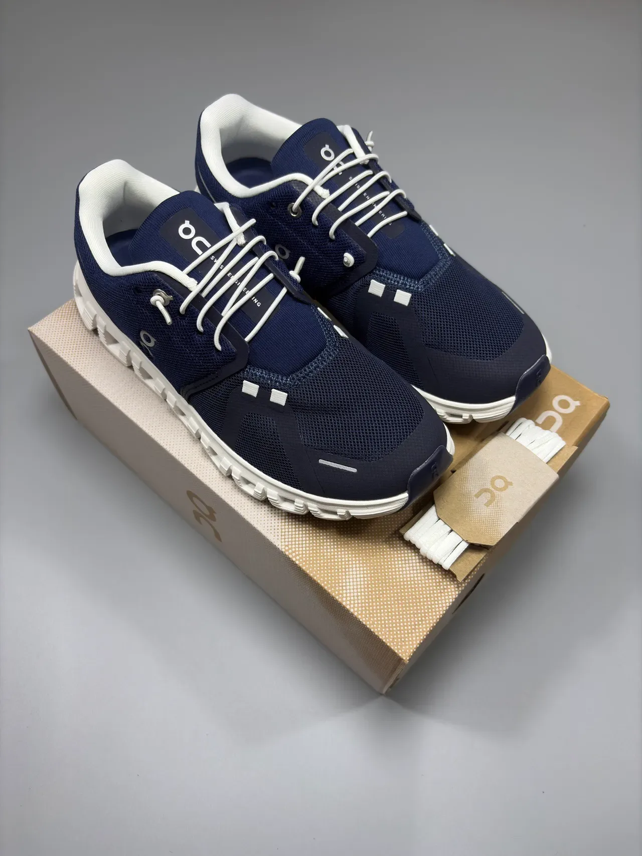 On Cloud Azul Marino Malla Estilo de Vida Zapatillas 9