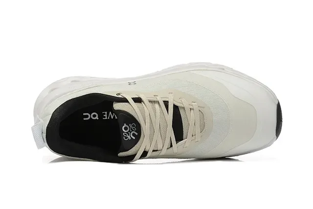 On Cloudmonster Beige Black Cloudtec Pod Midsole Engineered Mesh Upper रनिंग शু 3