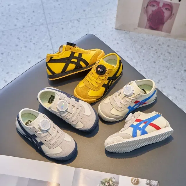 Onitsuka Tiger Chaussures lifestyle blanches et navy low-top runner en daim et maille 6