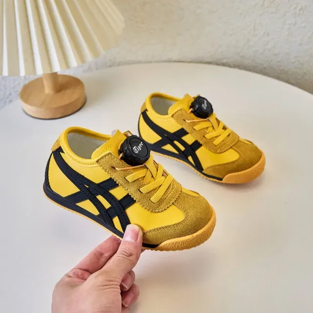 Onitsuka Tiger Chaussures lifestyle blanches et navy low-top runner en daim et maille 8