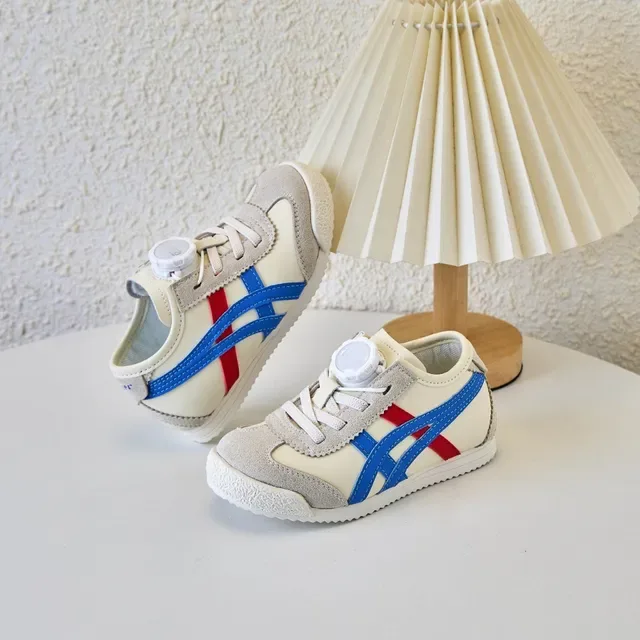 Onitsuka Tiger Chaussures lifestyle blanches et navy low-top runner en daim et maille 15