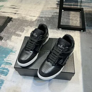 Philipp Plein Black Perforated Toe Lifestyle Sneakers