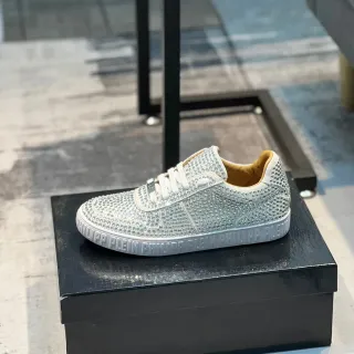 Philipp Plein Crystal-Embellished White Lifestyle Sneakers