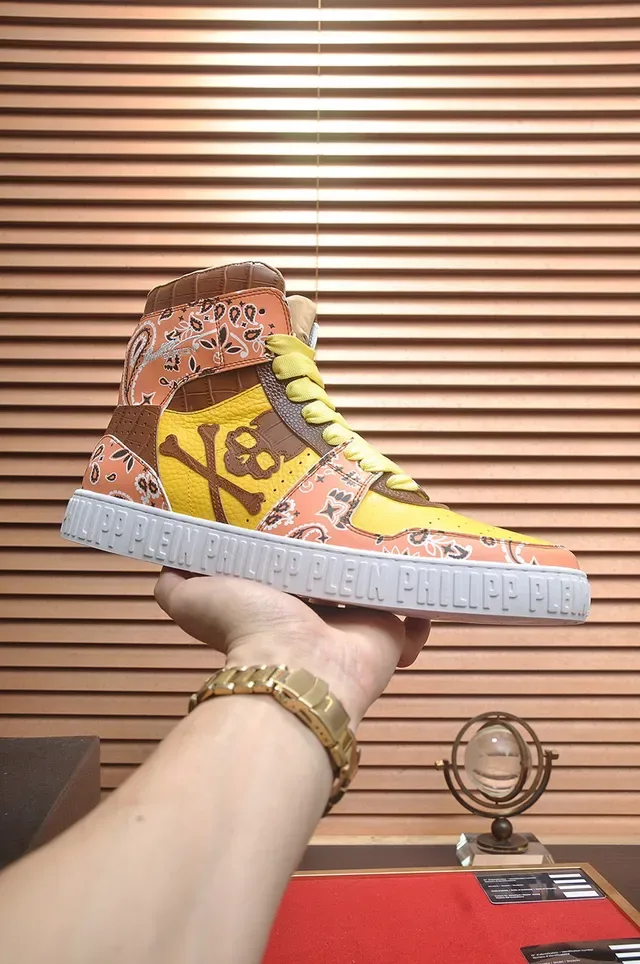 Philipp Plein Sneakers montantes à motif de bandana et crâne 2