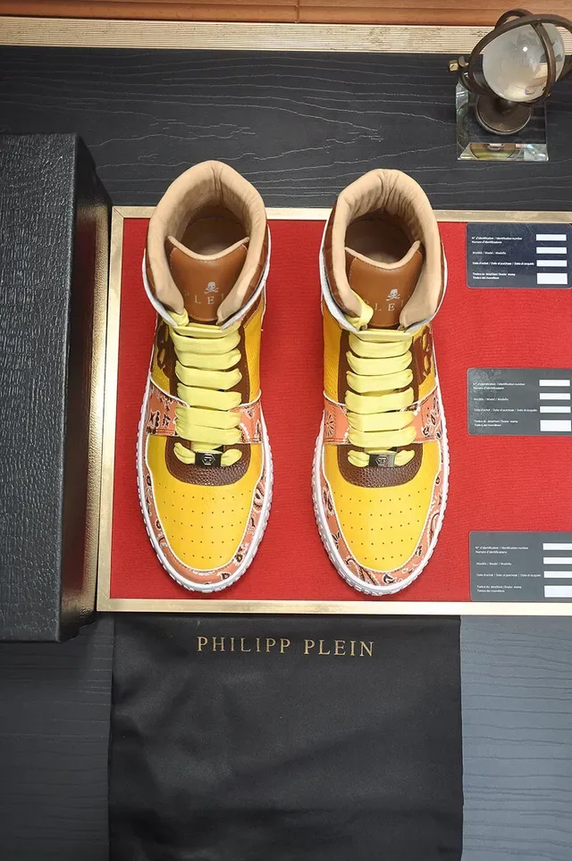 Philipp Plein Sneakers montantes à motif de bandana et crâne 3