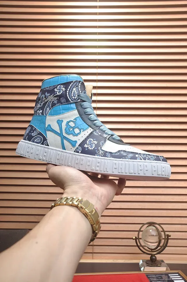 Philipp Plein 高帮骷髅拼布生活方式运动鞋 2