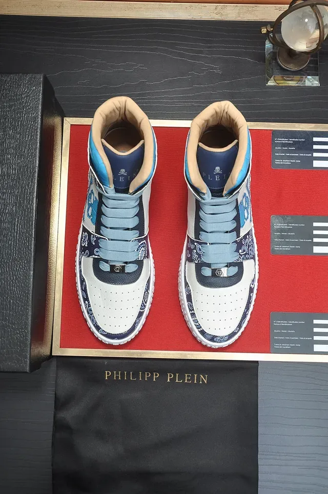 Philipp Plein 高帮骷髅拼布生活方式运动鞋 3