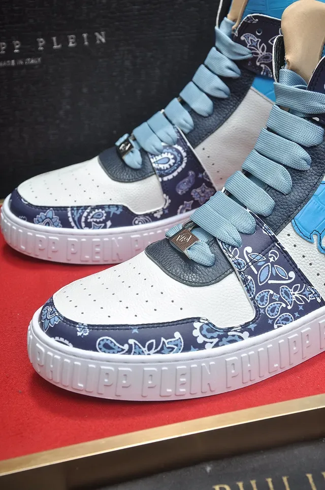 Philipp Plein 高帮骷髅拼布生活方式运动鞋 8