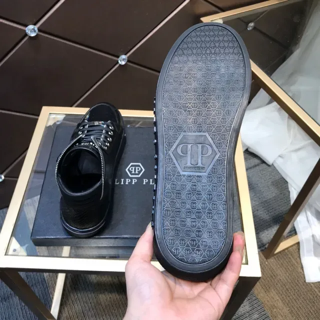 Philipp Plein 蛇纹压花黑色高帮生活方式运动鞋 3