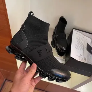 Philipp Plein Speed Trainer কালো Sock-Fit লাইফস্টাইল স্নিকার