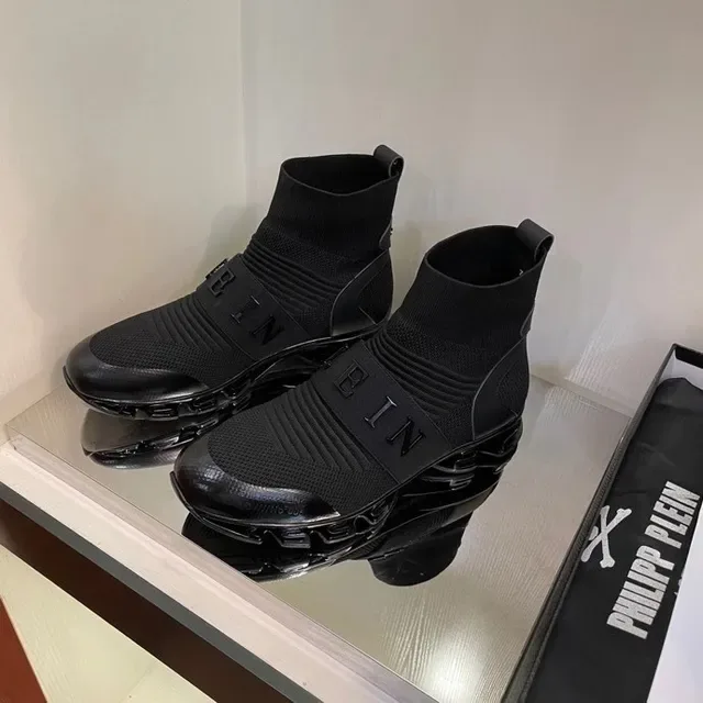Philipp Plein Speed Trainer Tênis Lifestyle Preto Sock-Fit 2